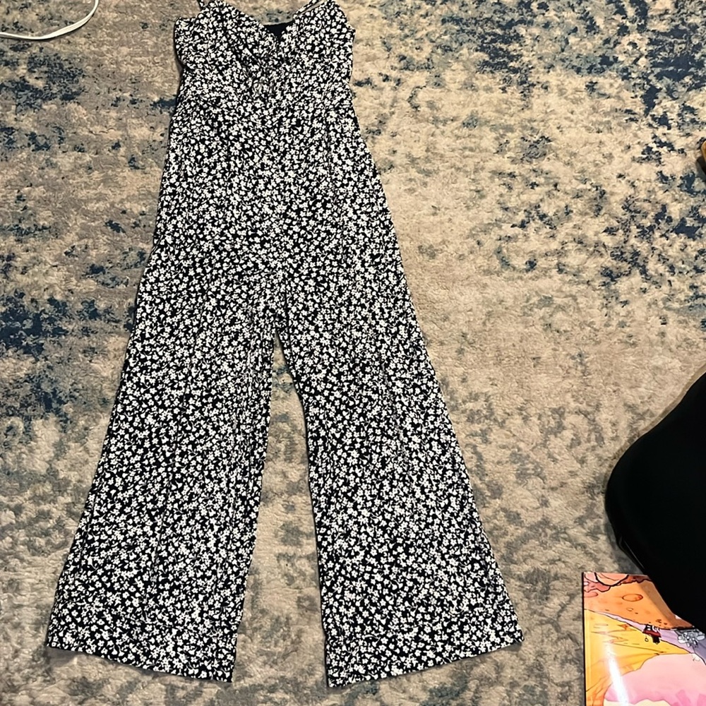 Jcrew blue and white flower romper